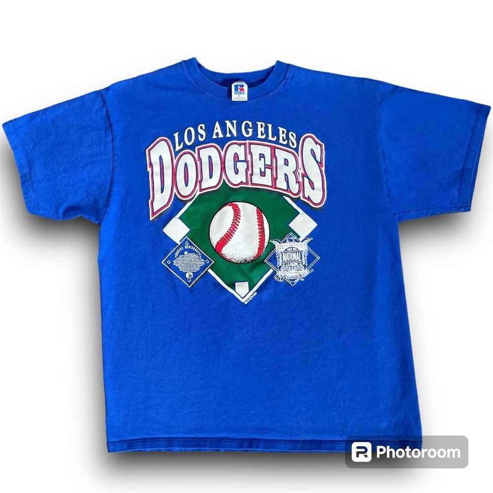1998 Los Angeles Dodgers MLB blue t shirt